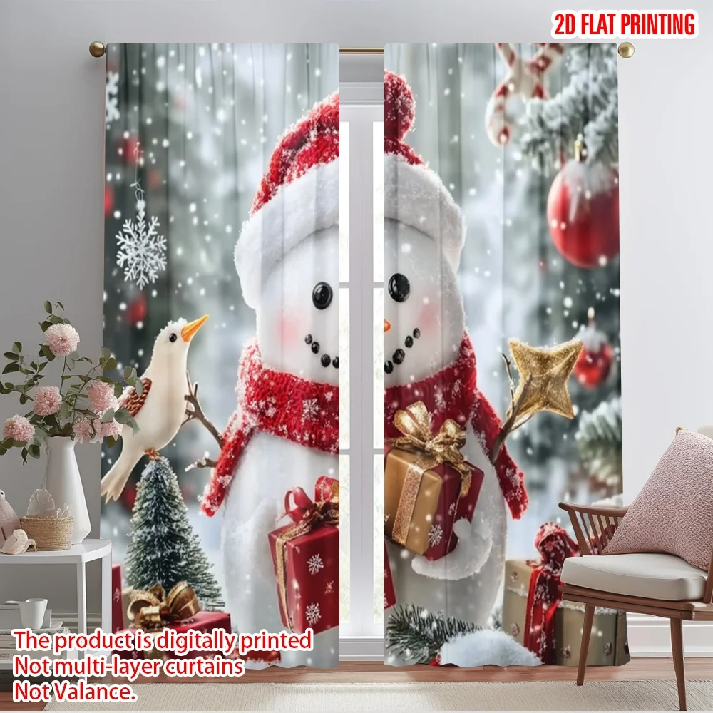 2pcs,2D plane printing Curtain Fabric Cute Snowman Christmas Gifts_a (4) Durable Polyester (without rod) Holiday Ldeal for
2pcs,2D plane printing Curtain Fabric Cute Snowman Christmas Gifts_a (4) Durable Polyester (without rod) Holiday Ldeal for