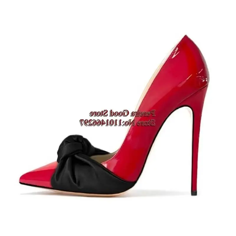 Женские туфли-лодочки на высоком каблуке с острым носком и галстуком-бабочкой, черные, белые, красные туфли из лакированной кожи на мелком каблуке 12 см, банкетные модельные туфли
Женские туфли-лодочки на высоком каблуке с острым носком и галстуком-бабочкой, черные, белые, красные туфли из лакированной кожи на мелком каблуке 12 см, банкетные модельные туфли