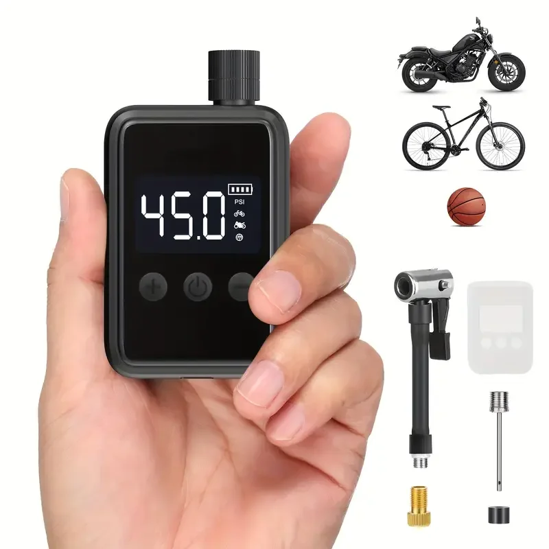 Portable Bicycle Brushless Tyre Inflator Pump With Schrader Valve Adapter For Road Mountain City Road Bike Riding
Portable Bicycle Brushless Tyre Inflator Pump With Schrader Valve Adapter For Road Mountain City Road Bike Riding
