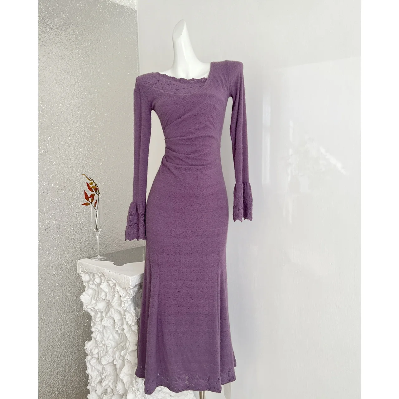 Cisas Theme Трикотажное длинное платье Женское зимнее модное платье с высокой талией и кружевом Fi Tail Dr Pure Desire Sle Long Sve Dr
Cisas Theme Трикотажное длинное платье Женское зимнее модное платье с высокой талией и кружевом Fi Tail Dr Pure Desire Sle Long Sve Dr