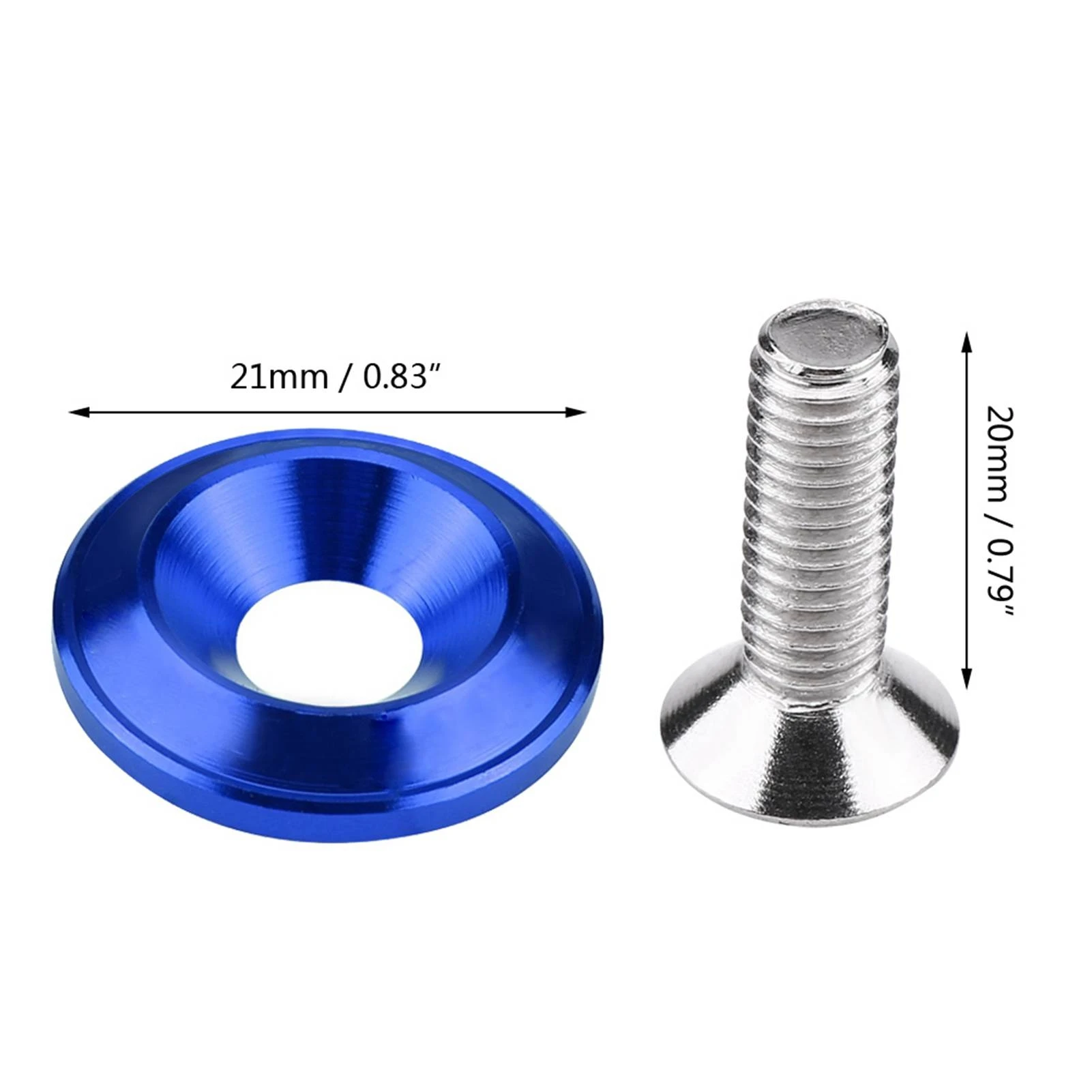D9 20Pcs Aluminum Bumper/Fender Washer Bolt Engine Bay Dress Up Kit Reinforced Washers For Front And Rear Bars Screw Washer Tool
D9 20Pcs Aluminum Bumper/Fender Washer Bolt Engine Bay Dress Up Kit Reinforced Washers For Front And Rear Bars Screw Washer Tool