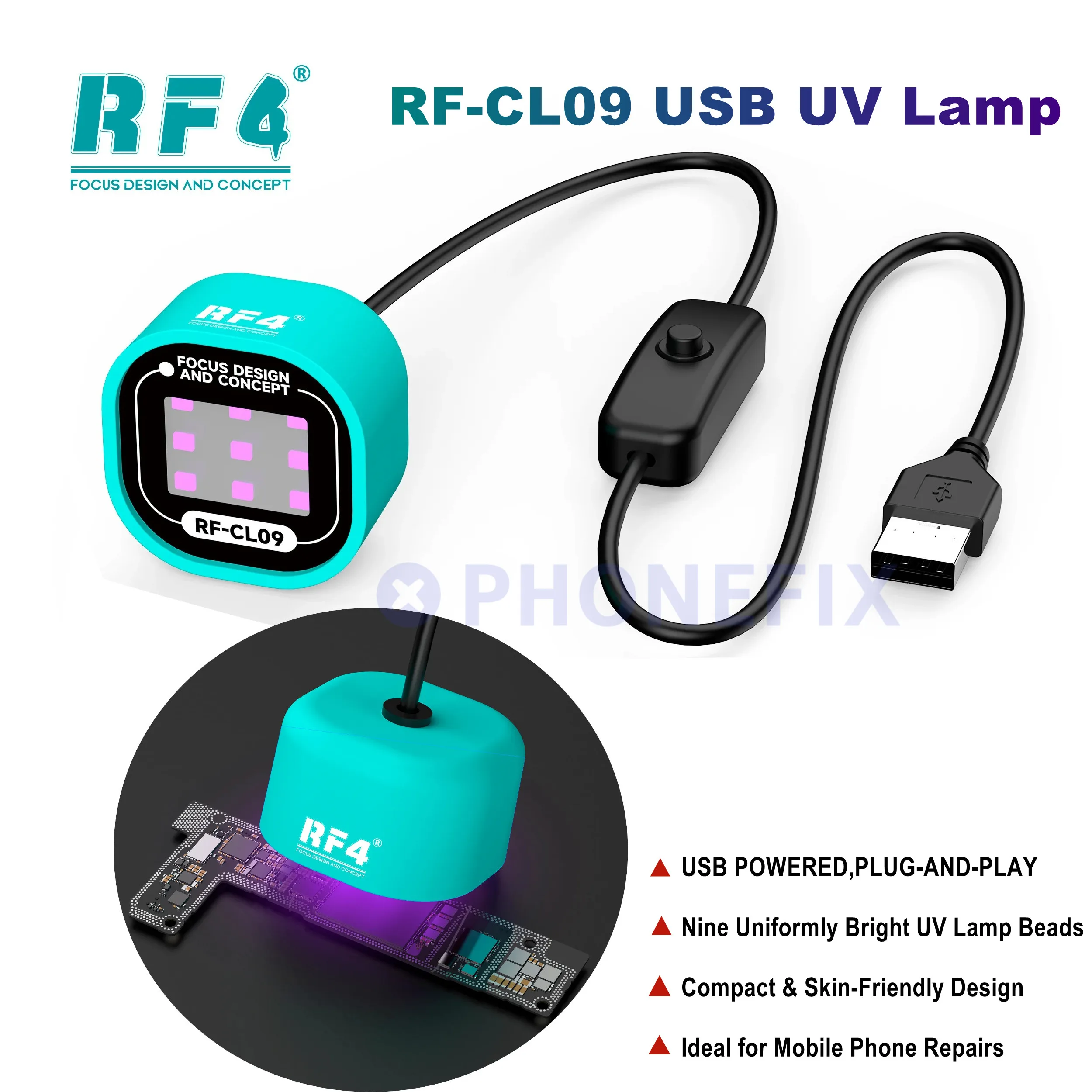 Новейшая портативная USB УФ-лампа Зеленая масляная лампа для отверждения паяного масла УФ-клейкая лампа для отверждения планшета, телефона, процессора, печатной платы, инструменты для ремонта ЖК-дисплея
Новейшая портативная USB УФ-лампа Зеленая масляная лампа для отверждения паяного масла УФ-клейкая лампа для отверждения планшета, телефона, процессора, печатной платы, инструменты для ремонта ЖК-дисплея