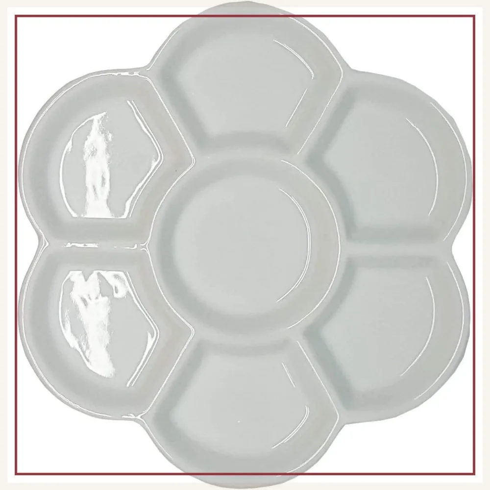 White Porcelain Watercolor Palette - Washable Ceramic Paint Tray with Non-Stick Surface for Studio and Outdoor Painting
White Porcelain Watercolor Palette - Washable Ceramic Paint Tray with Non-Stick Surface for Studio and Outdoor Painting