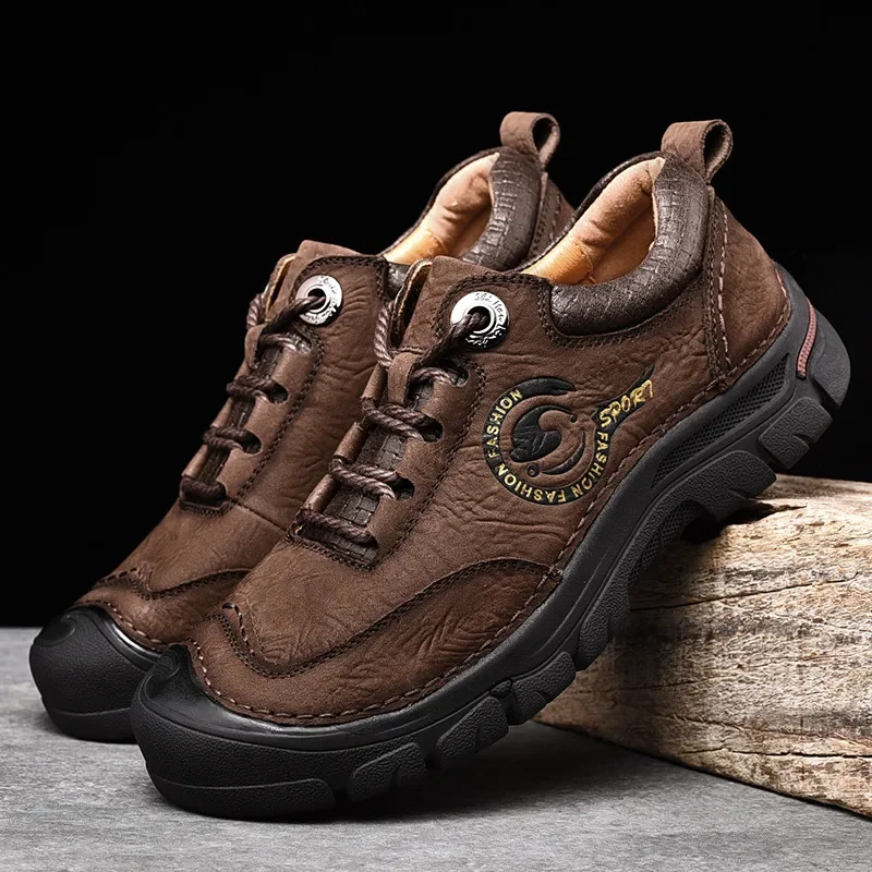 Brand Genuine Leather Trekking Sneakers for Men Outdoor Non-slip Hiking Shoes Men Comfortable Soft Walking Sports Shoes Men 2025
Brand Genuine Leather Trekking Sneakers for Men Outdoor Non-slip Hiking Shoes Men Comfortable Soft Walking Sports Shoes Men 2025