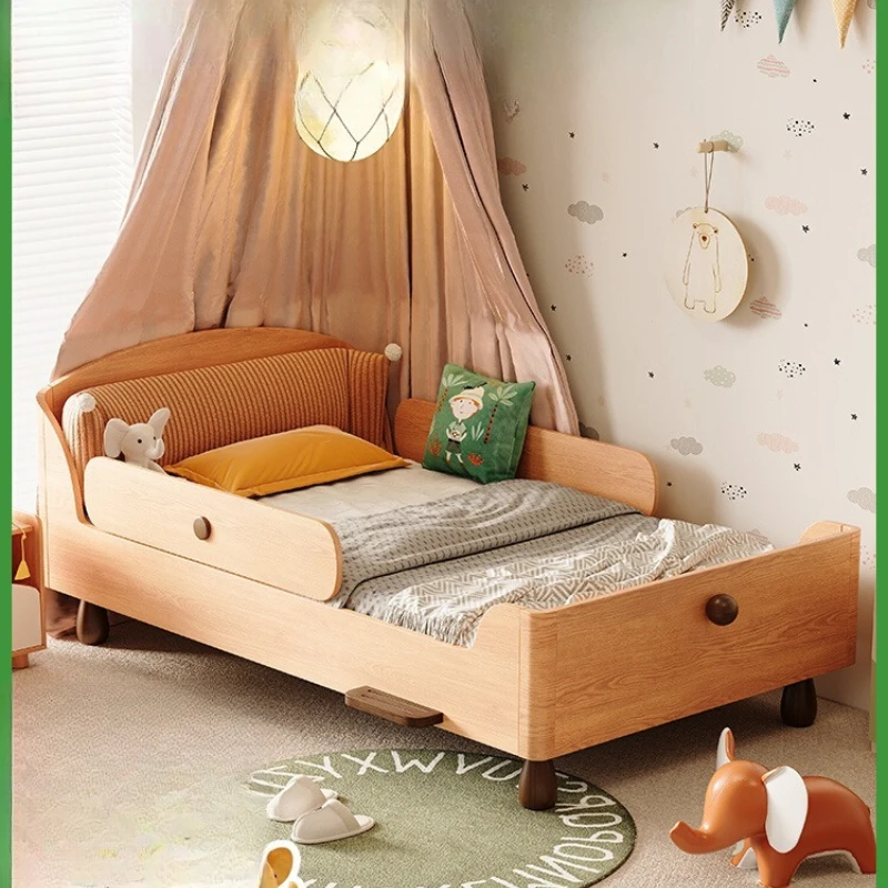 Children's bed separate bed artifact boy solid wood splicing bed girl widened with guardrail crib
Children's bed separate bed artifact boy solid wood splicing bed girl widened with guardrail crib