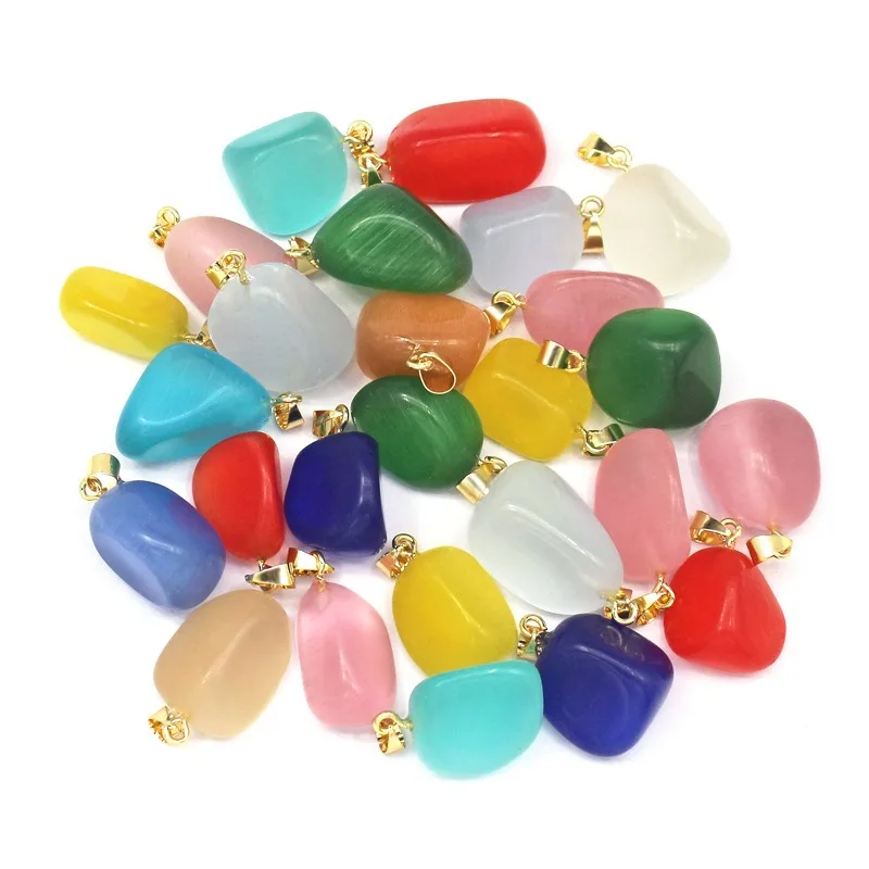 50pcs/lot Wholesale Freeform Colorful Cat's Eye Gemstone Natural Crystal Mini Pendants for Jewelry Making Fashion
50pcs/lot Wholesale Freeform Colorful Cat's Eye Gemstone Natural Crystal Mini Pendants for Jewelry Making Fashion