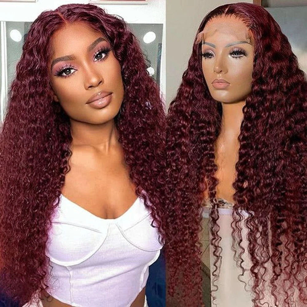 Brazilian 99J Red Deep Wave 13x6 13x4 Lace Frontal Human Hair Wig 250 Density Water Curly Lace Frontal Wigs Human Hair For Women
Brazilian 99J Red Deep Wave 13x6 13x4 Lace Frontal Human Hair Wig 250 Density Water Curly Lace Frontal Wigs Human Hair For Women