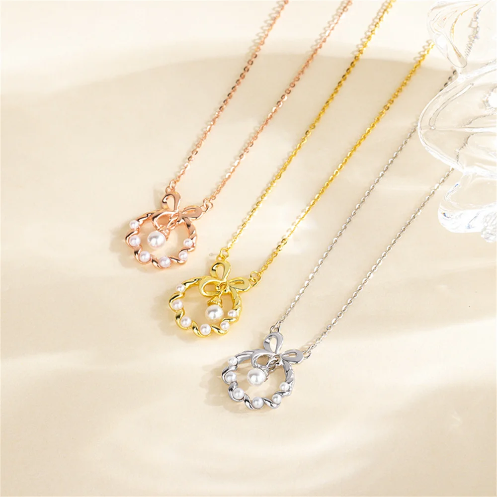 Женский воротник с бантом — 925, корейский круглый жемчуг, сладкий нишевый воротник в китайском шикарном стиле 
Женский воротник с бантом — 925, корейский круглый жемчуг, сладкий нишевый воротник в китайском шикарном стиле