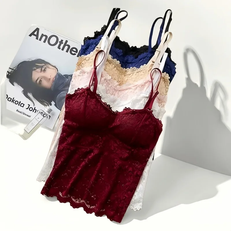 Lace Bra Top Women's Floral Lace Bralette Sexy Lingerie Non-wire Underwear Adjustable Straps Camisoles Bra Removable Pads
Lace Bra Top Women's Floral Lace Bralette Sexy Lingerie Non-wire Underwear Adjustable Straps Camisoles Bra Removable Pads