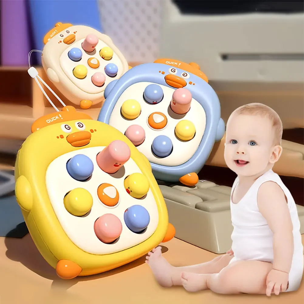 Cartoon Duck Montessori Baby Knocking Toy Mini Whack-a-Mole Pinch Finger Decompression Toys Educational Birthday Gift Toy
Cartoon Duck Montessori Baby Knocking Toy Mini Whack-a-Mole Pinch Finger Decompression Toys Educational Birthday Gift Toy