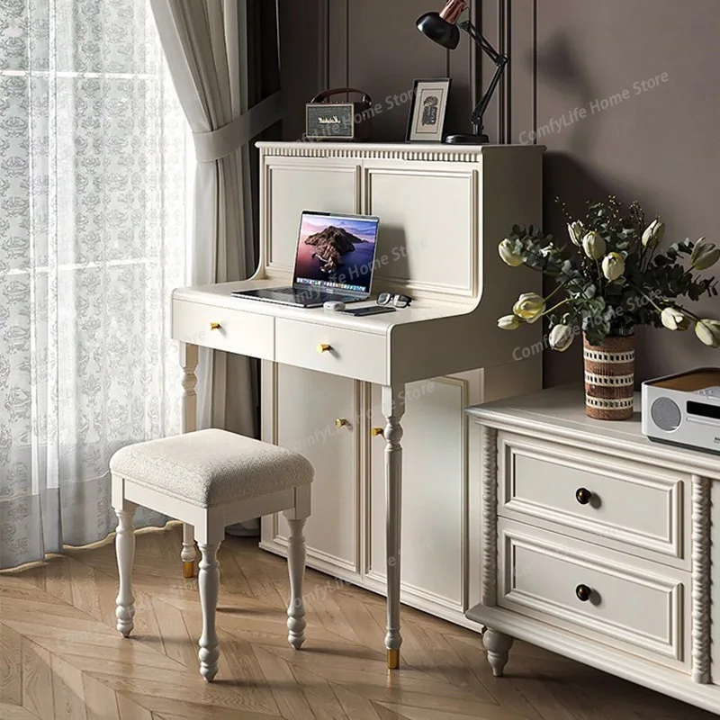 European Bedroom Vanity Table Makeup Bedside Organizer Corner Dressing Table Luxury Study Penteadeira Lounge Suite Furniture
European Bedroom Vanity Table Makeup Bedside Organizer Corner Dressing Table Luxury Study Penteadeira Lounge Suite Furniture