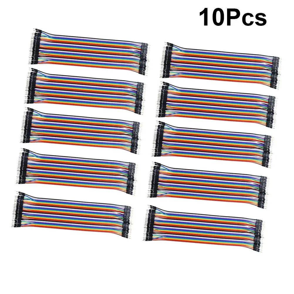 10Pcs Breadboard Jumper Cables 320Cm 40 Pin Ribbon Wire Rainbow Color Male to Male for Pcb Board Testing and Prototyping
10Pcs Breadboard Jumper Cables 320Cm 40 Pin Ribbon Wire Rainbow Color Male to Male for Pcb Board Testing and Prototyping