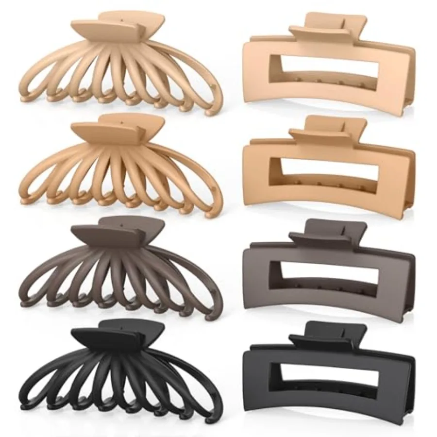 OPAUL Large Matte Square Nonslip Hair Claw Clips, 4.75 Strong Hold Big Neutral Hair Accessories for Long Hair for Women and Gir
OPAUL Large Matte Square Nonslip Hair Claw Clips, 4.75 Strong Hold Big Neutral Hair Accessories for Long Hair for Women and Gir