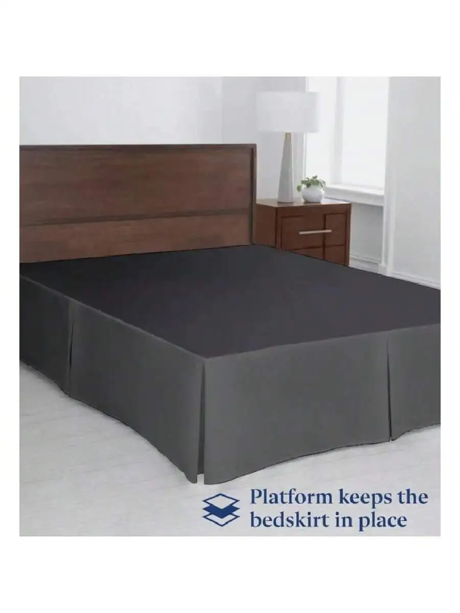 Split Corner Bed Skirt 16 Inch Drop Microfiber Wrinkle Fade Resistant King Dark Grey
Split Corner Bed Skirt 16 Inch Drop Microfiber Wrinkle Fade Resistant King Dark Grey