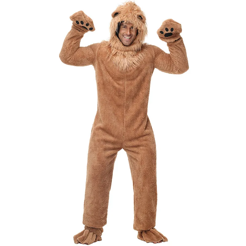 Animal Lion Cosplay Jumpsuit gloves footwears Headgear 4 pcs Set Adult Forest Lion King Performance Costume Brown
Animal Lion Cosplay Jumpsuit gloves footwears Headgear 4 pcs Set Adult Forest Lion King Performance Costume Brown