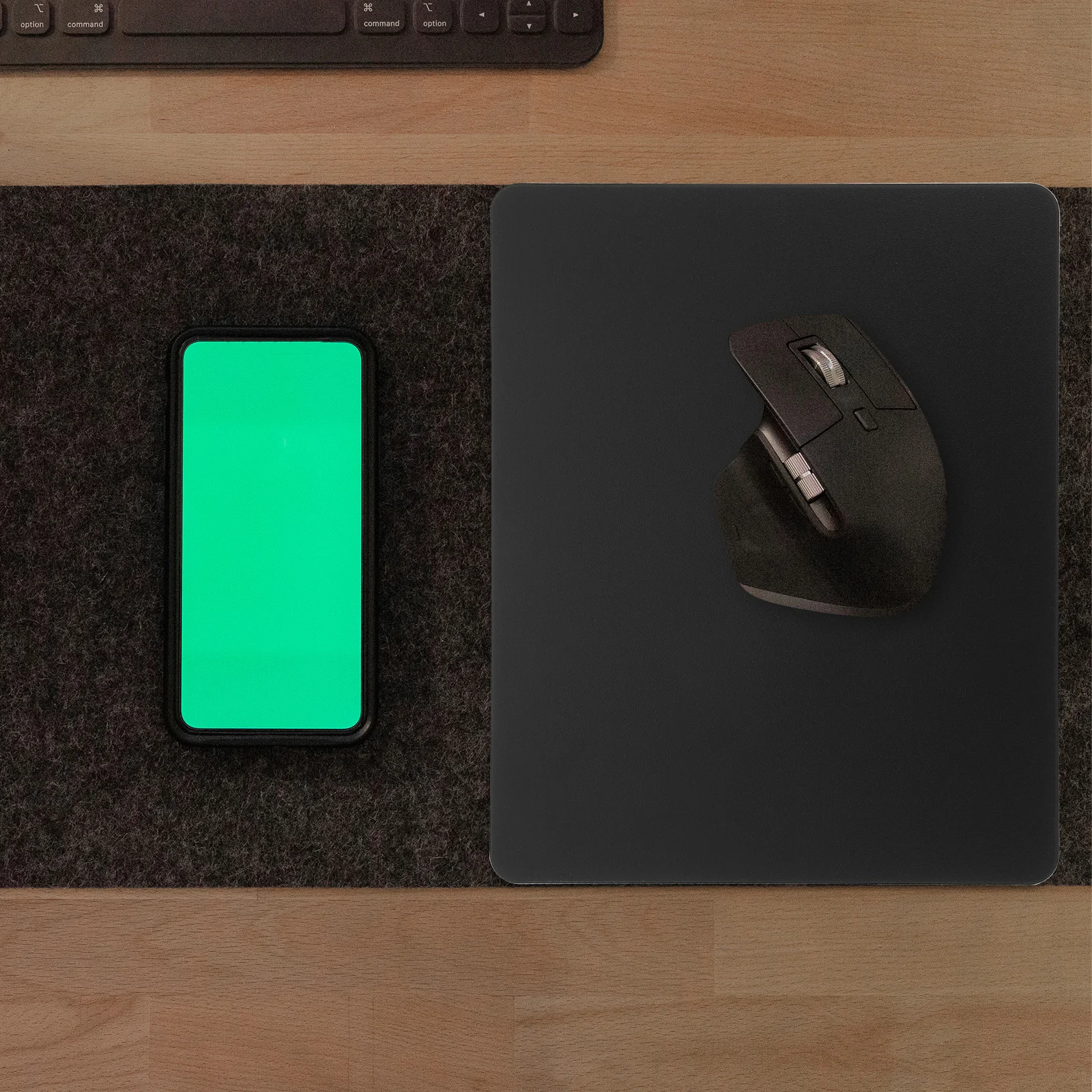 Square Aluminum Alloy Mouse Pad Non-Slip Desktop Mat For Gaming Office Ergonomic Desk Metal Cushion Multi-Functional