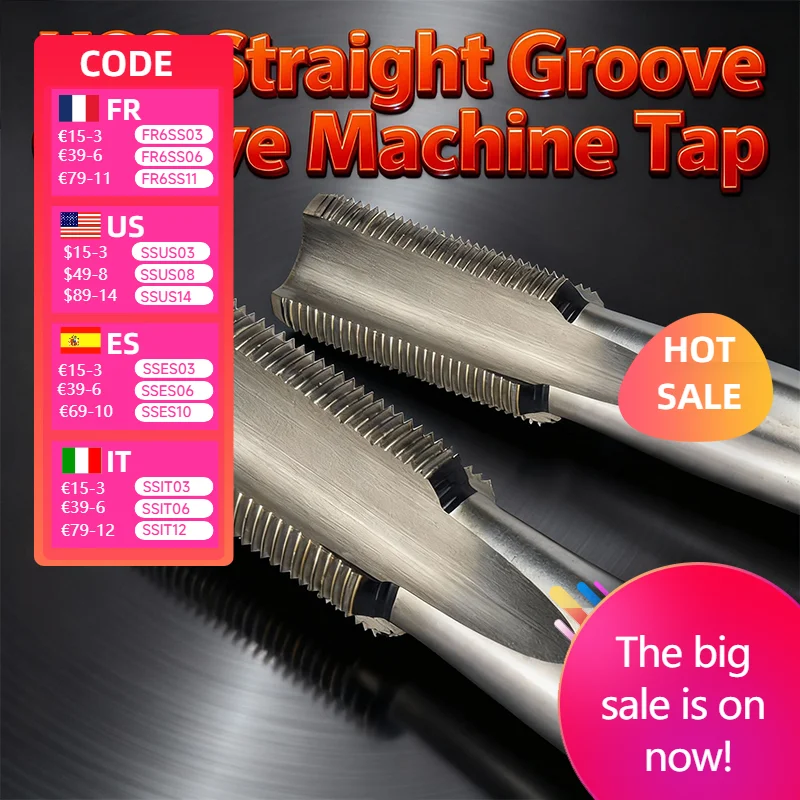 1PCS/5PCS/10pcs/Set HSS Machine Fine Thread Tap M10 M12 M14 M16 M18 M20 Machine Straight Fluted Screw Tap Drill Set Hand Tools
1PCS/5PCS/10pcs/Set HSS Machine Fine Thread Tap M10 M12 M14 M16 M18 M20 Machine Straight Fluted Screw Tap Drill Set Hand Tools
