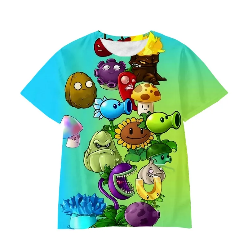 Summer Plants Vs. Zombies Digital Print Cartoon T-Shirt for Kids Breathable Short Sleeve Game Graphic Tee for Boys & Girls
Summer Plants Vs. Zombies Digital Print Cartoon T-Shirt for Kids Breathable Short Sleeve Game Graphic Tee for Boys & Girls