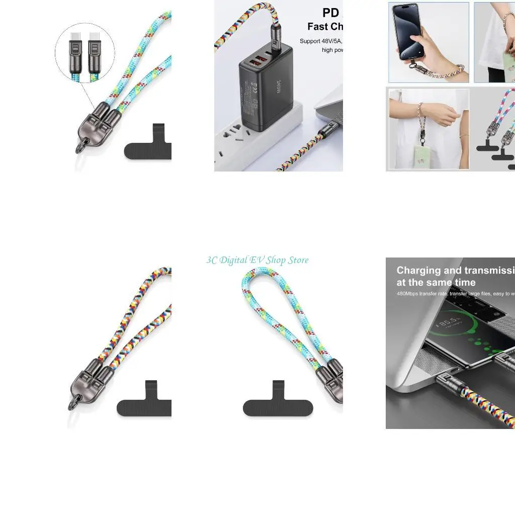 E74D 2 in 1 USB C Multifunctional Charging Cable Cord Mobile Phones Lanyard Data Line
E74D 2 in 1 USB C Multifunctional Charging Cable Cord Mobile Phones Lanyard Data Line