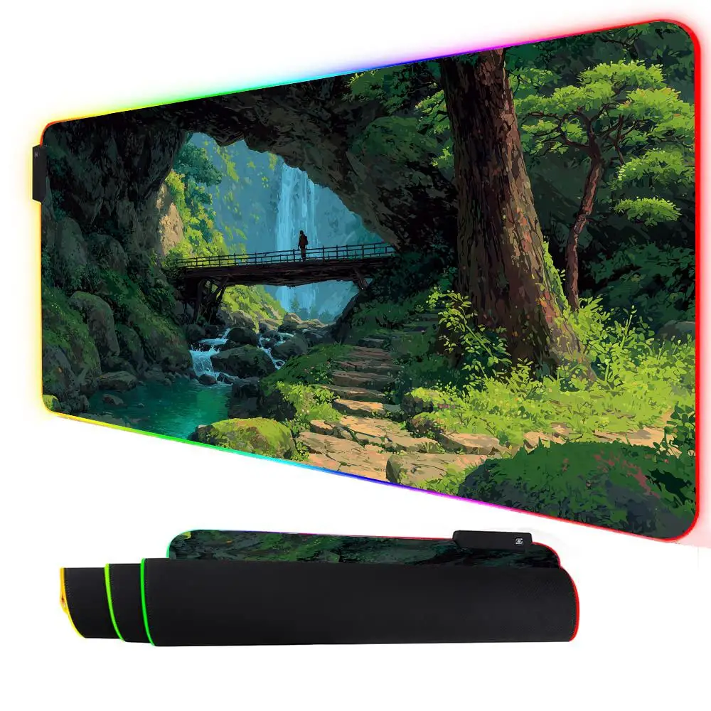 RGB Mouse pad Fantasy full moon and ancient tree gaming mat rubber anti-slip Desk Mat LED glow Gaming keypad mousepad
RGB Mouse pad Fantasy full moon and ancient tree gaming mat rubber anti-slip Desk Mat LED glow Gaming keypad mousepad