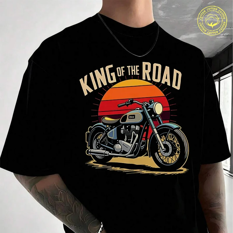 King Of The Road Motorcycle & KOTR Men's Moto Casual T-Shirt Fashionable Street Style Suitable For Travel And Sports Tee
King Of The Road Motorcycle & KOTR Men's Moto Casual T-Shirt Fashionable Street Style Suitable For Travel And Sports Tee