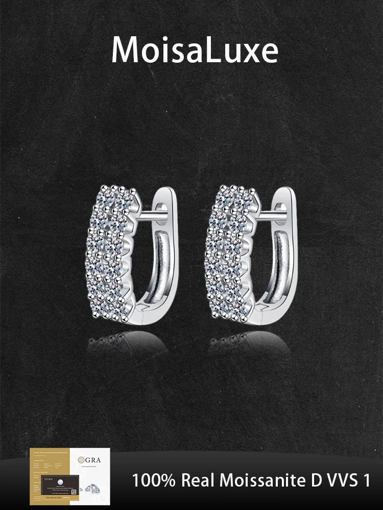MoisaLuxe Official Store GRA Moissanite Plata Sterling Simple 925 Silver Earring Double-row Diamond Daily Versatile Light Luxury
MoisaLuxe Official Store GRA Moissanite Plata Sterling Simple 925 Silver Earring Double-row Diamond Daily Versatile Light Luxury