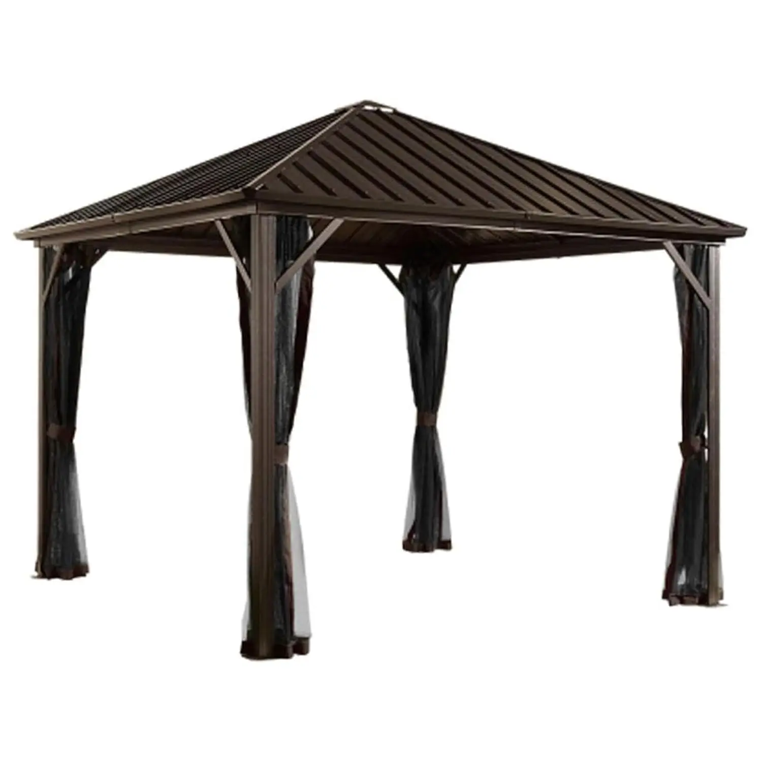Outdoor 10' x 10' Dakota Hardtop Gazebo Outdoor Sun Shelter, Customized
Outdoor 10' x 10' Dakota Hardtop Gazebo Outdoor Sun Shelter, Customized