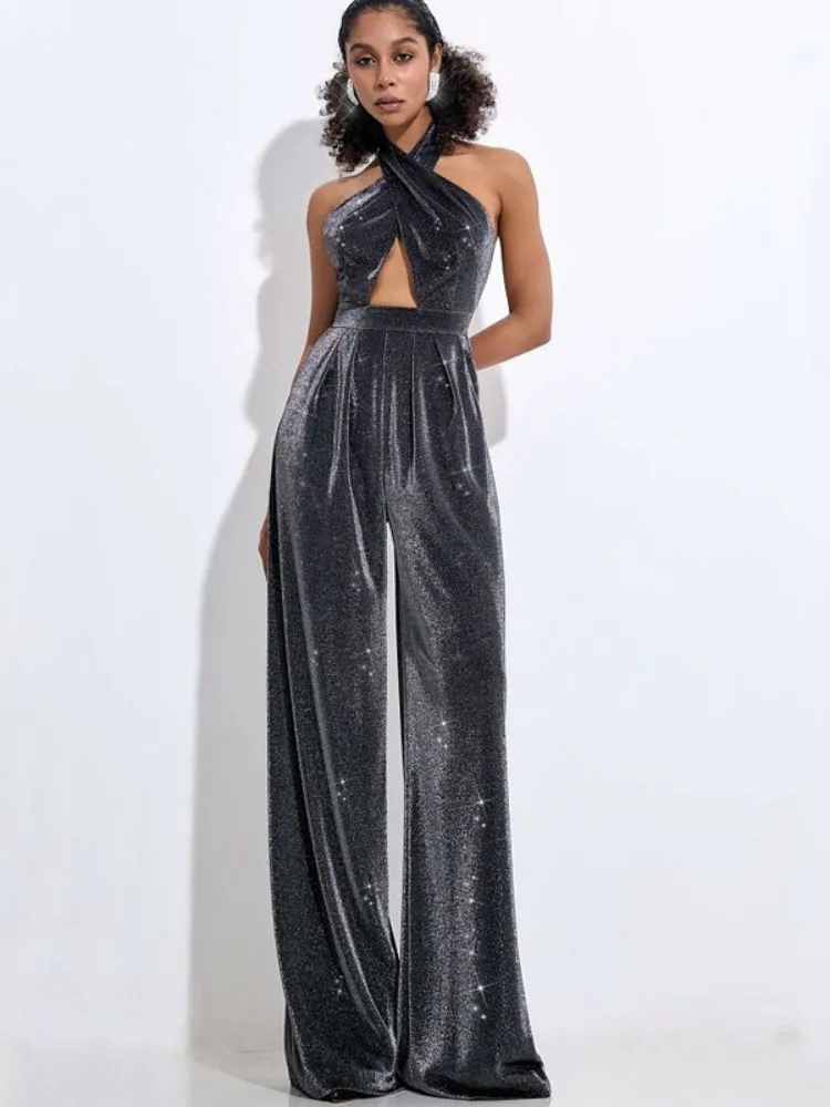 Laura Kors 2025 Women Summer Sexy Halter Backless Wide Leg Pants Designer Handmade Celebrity Party Club Outfit
Laura Kors 2025 Women Summer Sexy Halter Backless Wide Leg Pants Designer Handmade Celebrity Party Club Outfit