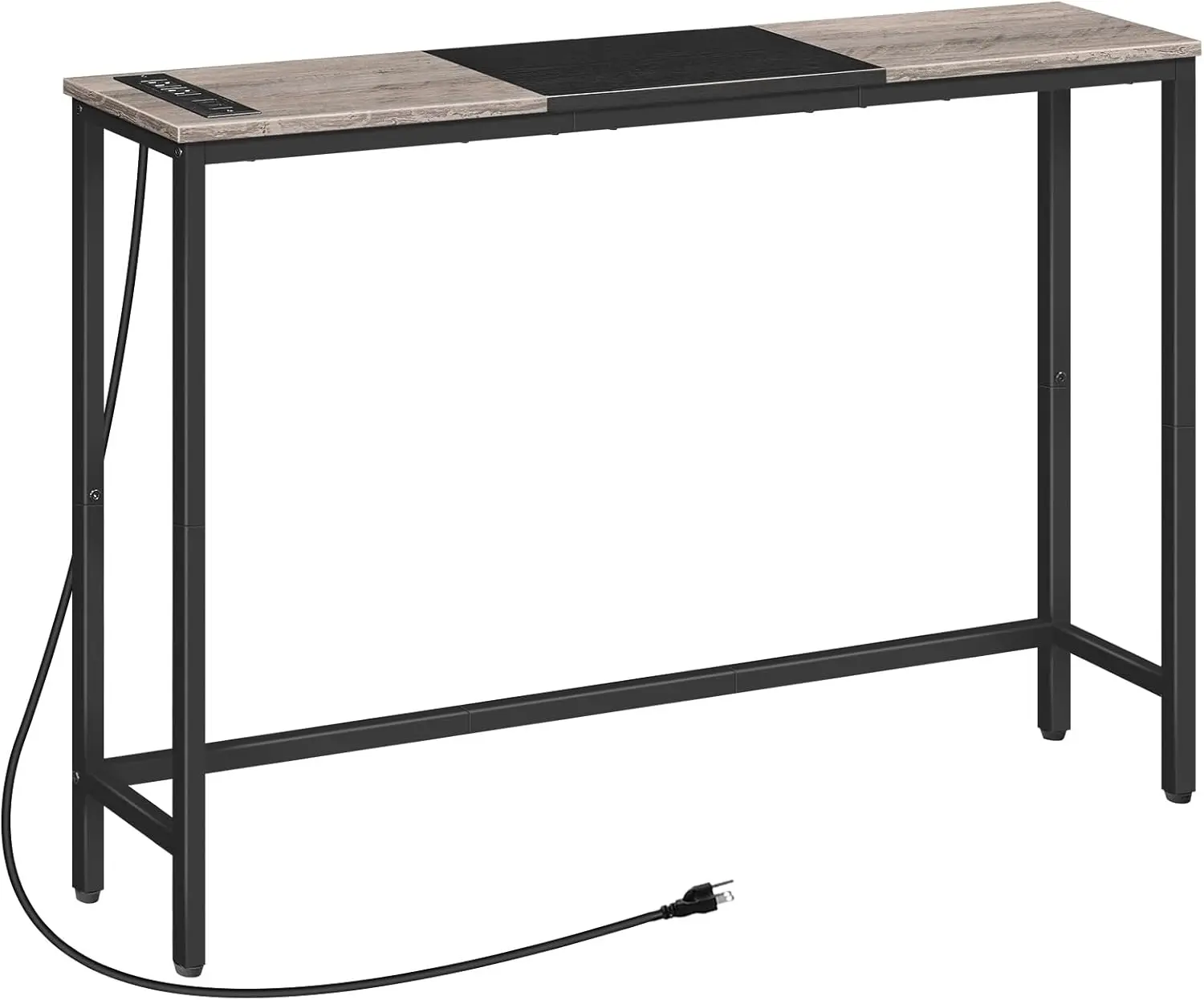Narrow Console Table with Power Outlets, 44.9' Sofa Table, Slim Behind Couch, Entryway Table with Shelf, Greige & Black
Narrow Console Table with Power Outlets, 44.9' Sofa Table, Slim Behind Couch, Entryway Table with Shelf, Greige & Black