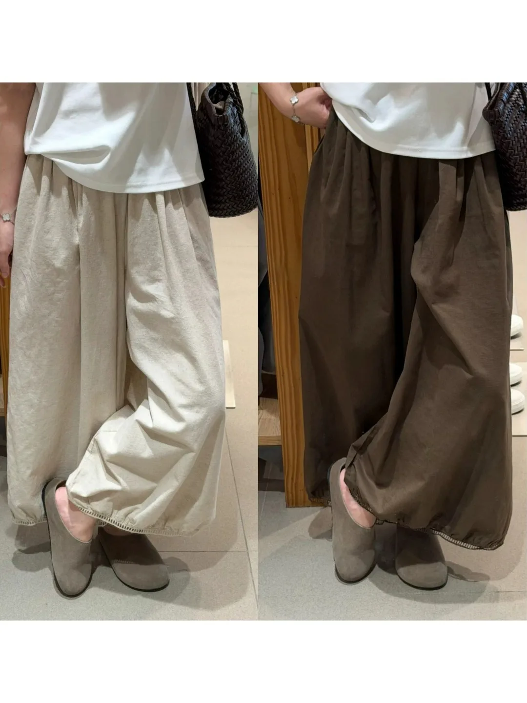 Café Brown Lazy Style Cotton Linen Lantern Pants Women's plus Size Summer Wide Leg Casual Trousers High Waist Zipper Closure
Café Brown Lazy Style Cotton Linen Lantern Pants Women's plus Size Summer Wide Leg Casual Trousers High Waist Zipper Closure