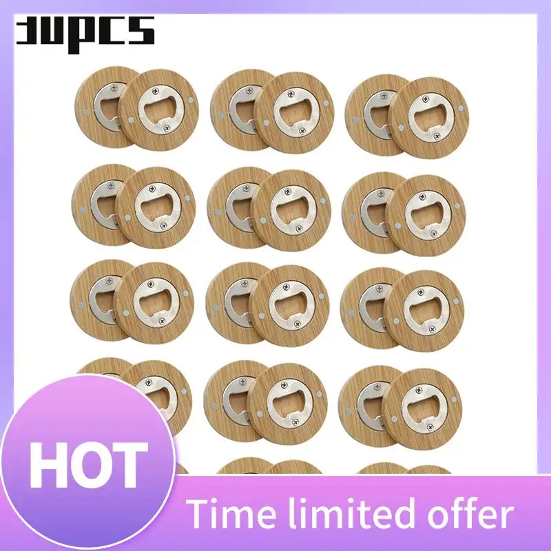 B69C 30PCS DIY Bamboo Round Shape Bottle Openers Coaster Fridge Magnet Refrigerator Sticker Bar Decoration Beer Bottle Opener
B69C 30PCS DIY Bamboo Round Shape Bottle Openers Coaster Fridge Magnet Refrigerator Sticker Bar Decoration Beer Bottle Opener