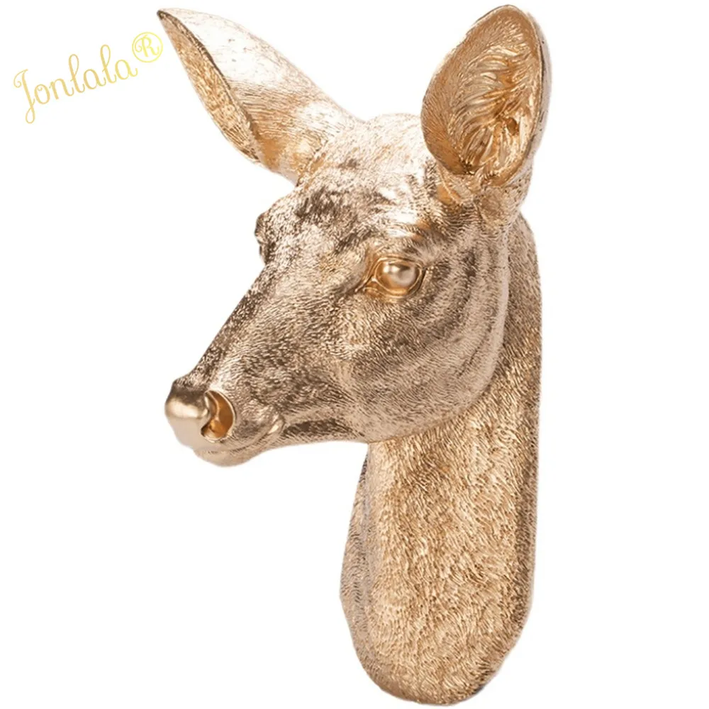 Gold Deer Head Hanging Wall Ornaments, Animal Head, Resin Pendant, Home Accessories
Gold Deer Head Hanging Wall Ornaments, Animal Head, Resin Pendant, Home Accessories