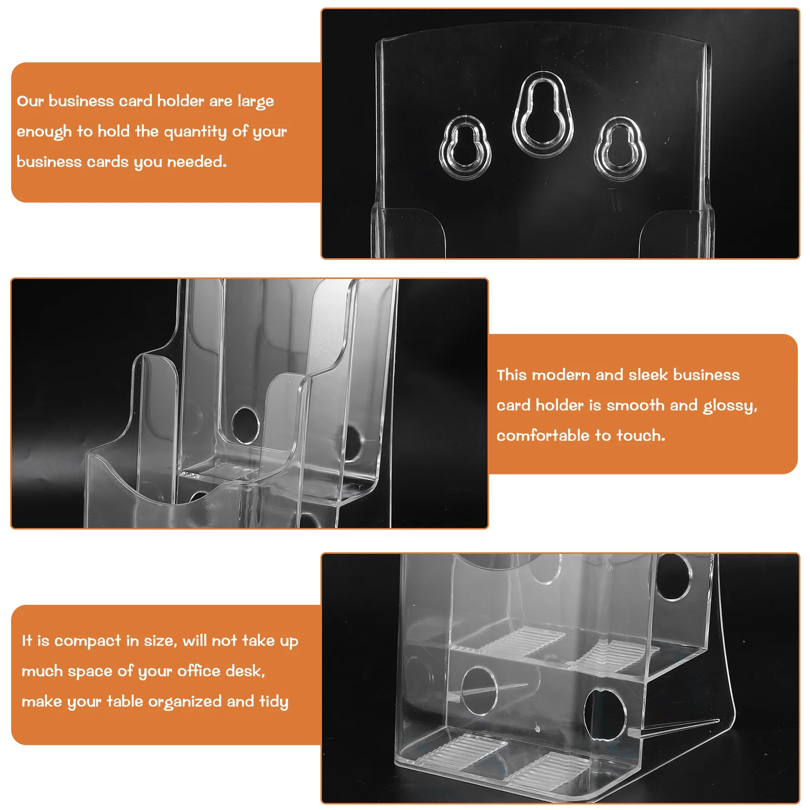 Business Cards Holder Desktop PP Card Organizer Card Stand Display Holder for Office Desk Base
Business Cards Holder Desktop PP Card Organizer Card Stand Display Holder for Office Desk Base