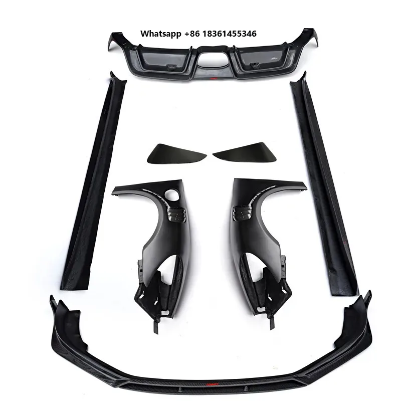 For 718 Facelift Hot Sell Carbon Fiber Body Kit for Boxster Cayman 718 Front Lip Rear Diffuser Side Skirts
For 718 Facelift Hot Sell Carbon Fiber Body Kit for Boxster Cayman 718 Front Lip Rear Diffuser Side Skirts