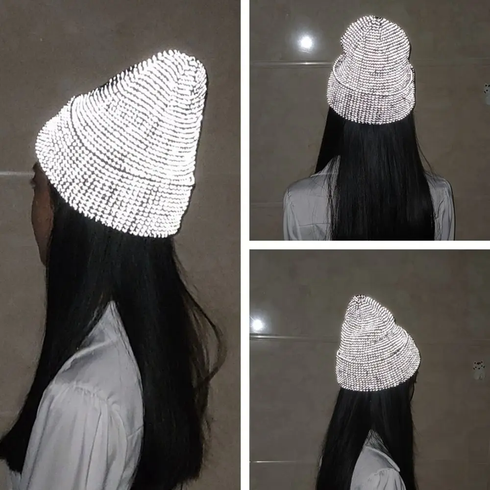 Fashion Windproof Reflective Knitted Hats Thicken Keep Warm Shining Beanies Hat Korean Beanies Sequin Knitted Hat Unisex
Fashion Windproof Reflective Knitted Hats Thicken Keep Warm Shining Beanies Hat Korean Beanies Sequin Knitted Hat Unisex
