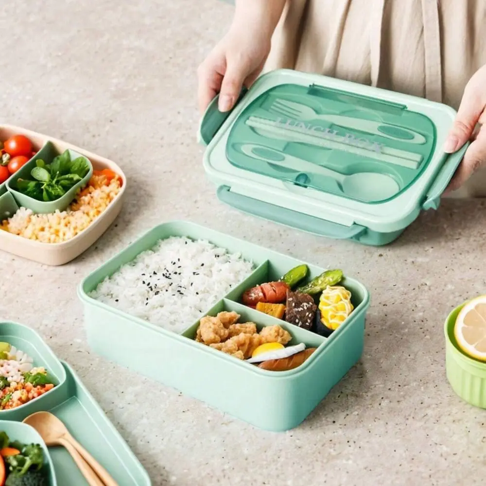With Cutlery Student Lunch Box 3 Compartment Microwaveable Food Storage Container Leakproof Rectangular Picnic Box School
With Cutlery Student Lunch Box 3 Compartment Microwaveable Food Storage Container Leakproof Rectangular Picnic Box School