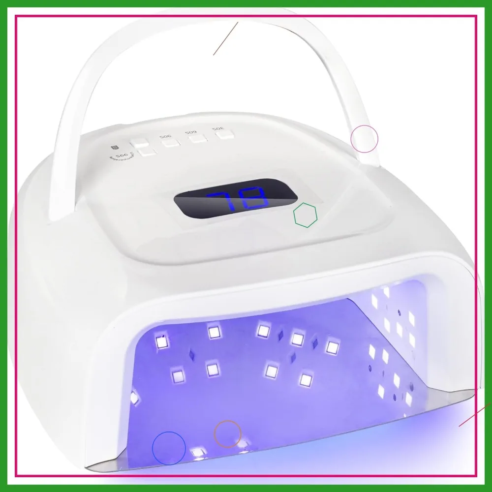 60W Rechargeable UV LED Nail Lamp, 42 Bulbs Cordless Nail Dryer with Auto Sensor & 4 Timer Modes
60W Rechargeable UV LED Nail Lamp, 42 Bulbs Cordless Nail Dryer with Auto Sensor & 4 Timer Modes