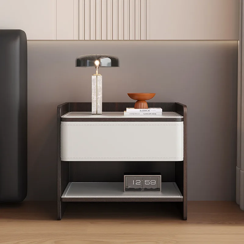 table Solid wood simple homestay saddle leather bedroom storage cabinet Light luxury solid wood hotel bedside table
table Solid wood simple homestay saddle leather bedroom storage cabinet Light luxury solid wood hotel bedside table
