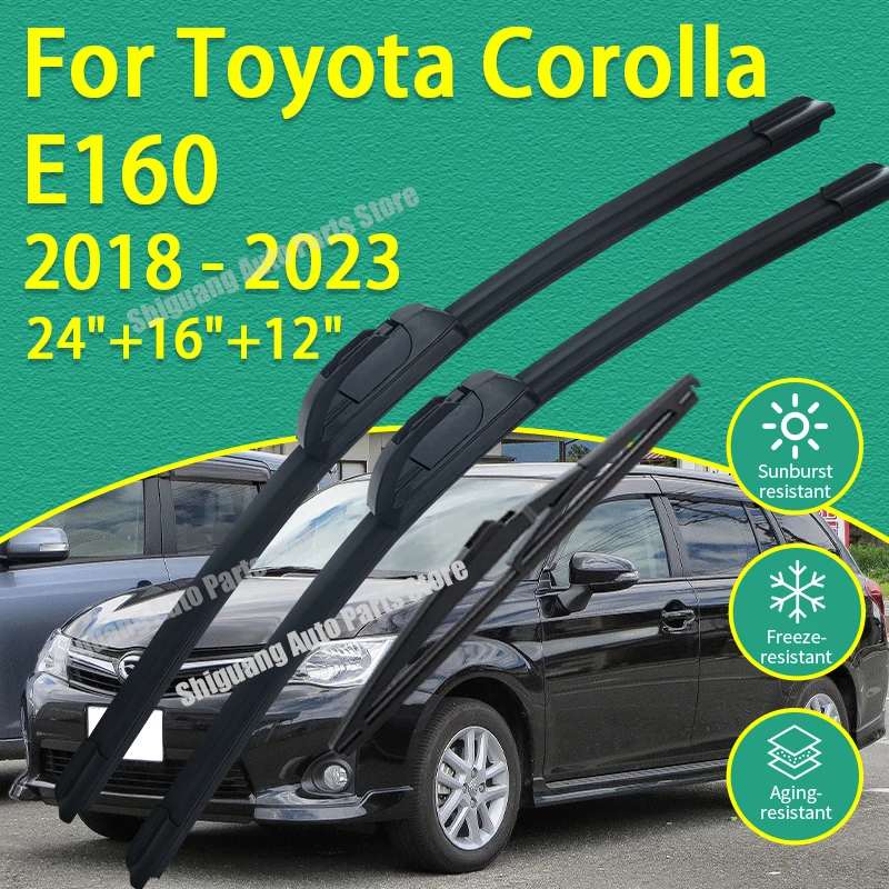 Передние и задние дворники с силиконовым покрытием для Toyota Corolla E160 2013-2019 Hybrid Wagon 24 "+ 16" + 12" автомобильный дворник лобовое стекло
Передние и задние дворники с силиконовым покрытием для Toyota Corolla E160 2013-2019 Hybrid Wagon 24 "+ 16" + 12" автомобильный дворник лобовое стекло