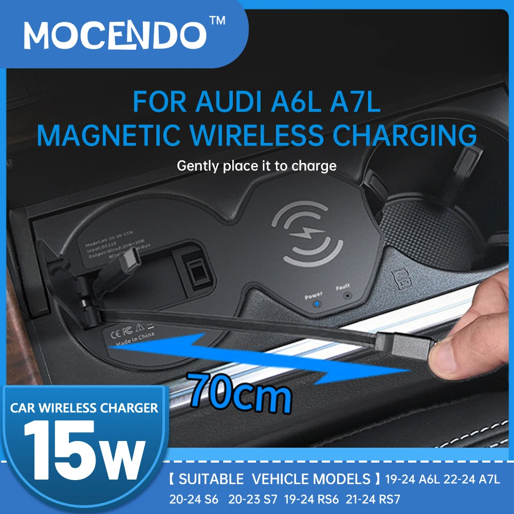 For Audi A6L A7L 2019-2024 Magnetic Car Wireless Charger Fast Cell Phone Charging Plate Adapter car Accessories tools
For Audi A6L A7L 2019-2024 Magnetic Car Wireless Charger Fast Cell Phone Charging Plate Adapter car Accessories tools