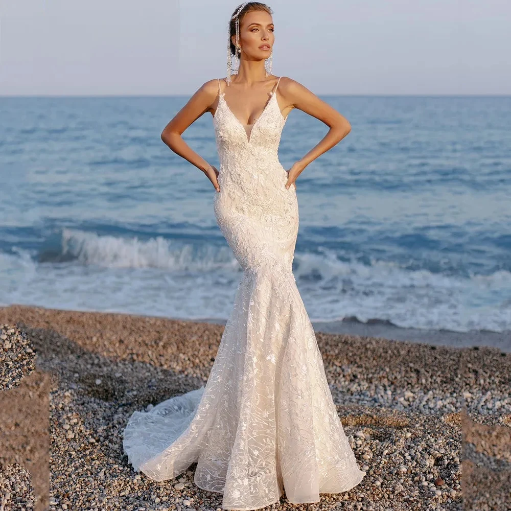 Luxury Wedding Dresses V-Neck Backless Mermaid Sexy Bridal Gowns Lace Appliques Robes 2024 Vintage Vestidos De Novia Exquisite
Luxury Wedding Dresses V-Neck Backless Mermaid Sexy Bridal Gowns Lace Appliques Robes 2024 Vintage Vestidos De Novia Exquisite