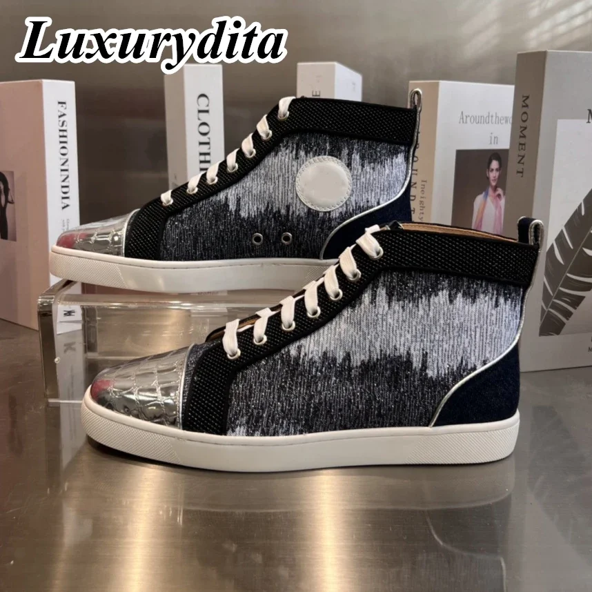 Top Quality Womens Trendy Casual Sneakers Luxury Mens Real Leather Tennis Shoes Designr Red Soled Tide Lovers Rivet Shoes HJ0524
Top Quality Womens Trendy Casual Sneakers Luxury Mens Real Leather Tennis Shoes Designr Red Soled Tide Lovers Rivet Shoes HJ0524