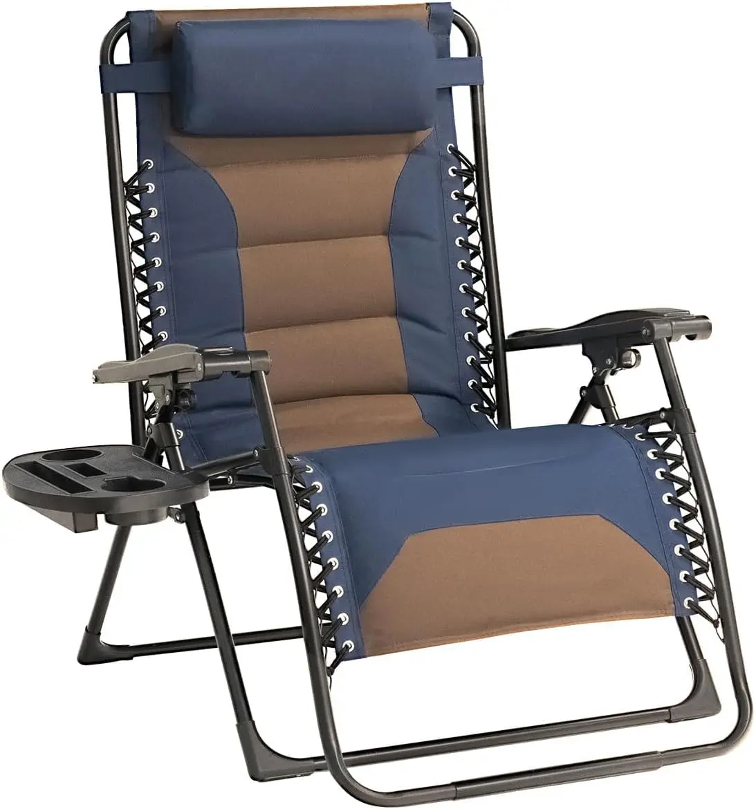 Headrest & Cup Holder - 600D Oxford Folding Lounge Chair for Outdoor Camping, Patio, Poolside (Brown & Blue)
Headrest & Cup Holder - 600D Oxford Folding Lounge Chair for Outdoor Camping, Patio, Poolside (Brown & Blue)