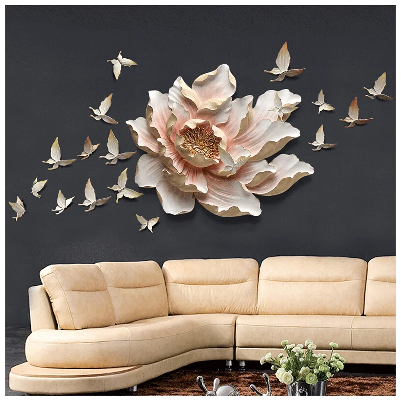 3D Stereo Wall Hanging Resin Flower+Butterfly Home Decoration Crafts Restaurant Hotel Wall Ornament Livingroom Sofa Mural Decor
3D Stereo Wall Hanging Resin Flower+Butterfly Home Decoration Crafts Restaurant Hotel Wall Ornament Livingroom Sofa Mural Decor