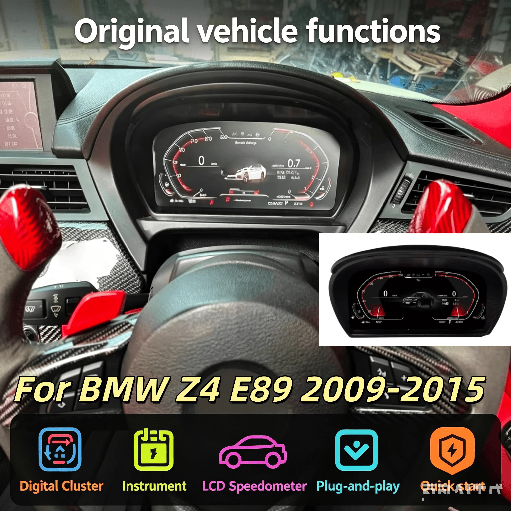 CarPlay Virtual Cockpit Speed Meter For BMW Z4 E89 2009-2015 Digital Dashboard Cluster Car Instrument Screen LCD Panel Odometer
CarPlay Virtual Cockpit Speed Meter For BMW Z4 E89 2009-2015 Digital Dashboard Cluster Car Instrument Screen LCD Panel Odometer