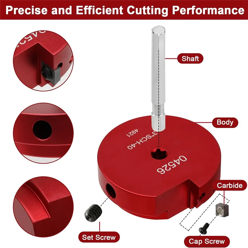 Classy-04526 For PPR300 3In Pvc Pipe Reamer Accepts Standard 1.27In Drill Bit, Suitable For Water Lines, Drain Lines
Classy-04526 For PPR300 3In Pvc Pipe Reamer Accepts Standard 1.27In Drill Bit, Suitable For Water Lines, Drain Lines