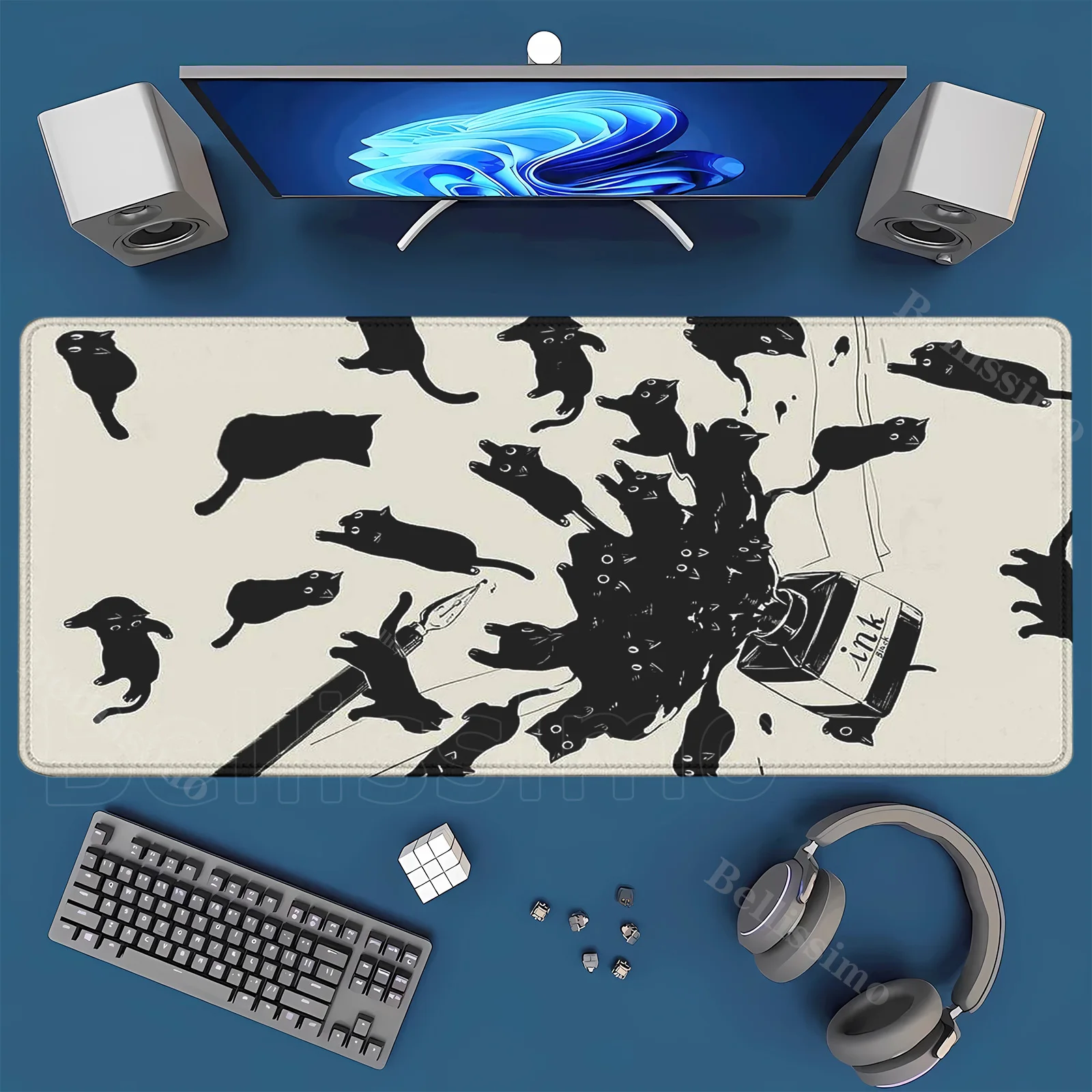 Kawaii Black Cat Mousepad Keyboard 40x90cm Lock Edge Extend Mouse Pad Starlit Sky offices accessories Table Protection Desk Mat
Kawaii Black Cat Mousepad Keyboard 40x90cm Lock Edge Extend Mouse Pad Starlit Sky offices accessories Table Protection Desk Mat