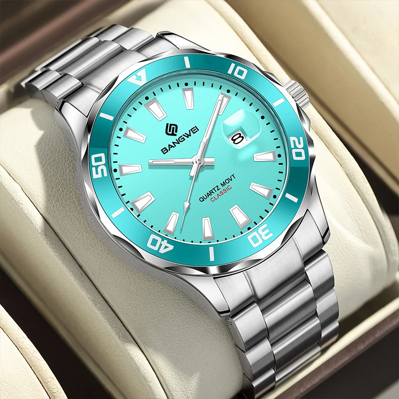 BANGWEI 2025 модные роскошные часы мужские наручные часы водонепроницаемые мужские часы из нержавеющей стали кварцевые светящиеся мужские часы reloj + коробка
BANGWEI 2025 модные роскошные часы мужские наручные часы водонепроницаемые мужские часы из нержавеющей стали кварцевые светящиеся мужские часы reloj + коробка