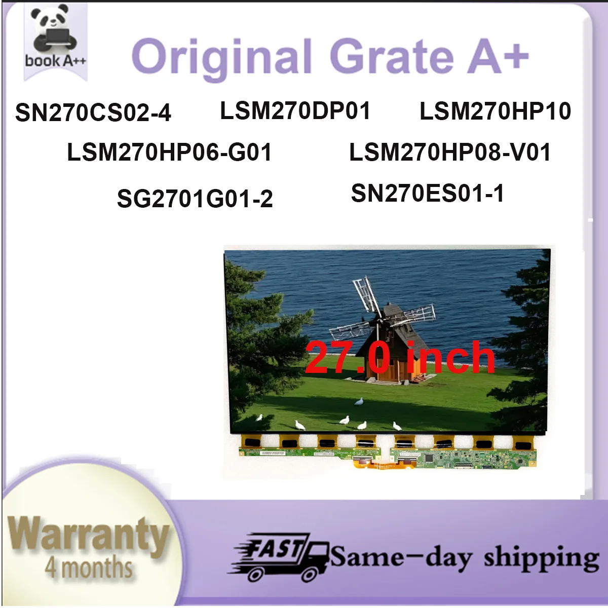 Original New A+ 27" IPS LCD Screen SN270CS02-4 LSM270DP01 LSM270HP10 LSM270HP06 G01 LSM270HP08 V01 SG2701G01-2 SN270ES01-1
Original New A+ 27" IPS LCD Screen SN270CS02-4 LSM270DP01 LSM270HP10 LSM270HP06 G01 LSM270HP08 V01 SG2701G01-2 SN270ES01-1