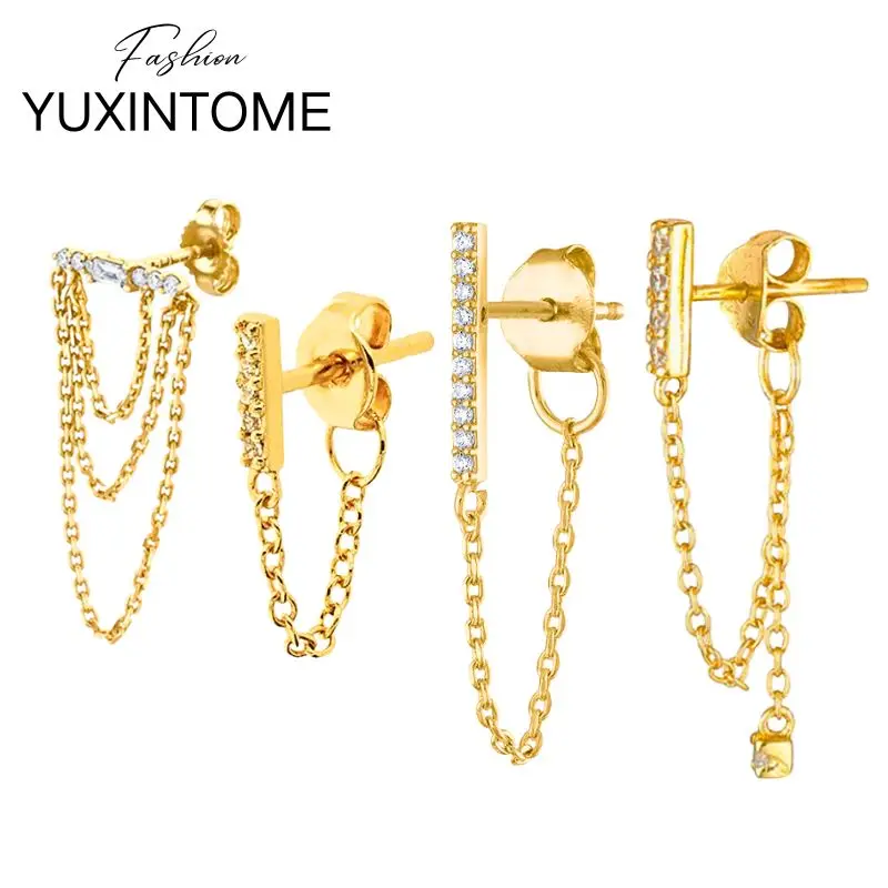 925 Sterling Silver Ear Needle Luxury Long Chain Tassel Earrings Women's Exquisite Geometry Stud Earrings Wedding Fine Jewelry
925 Sterling Silver Ear Needle Luxury Long Chain Tassel Earrings Women's Exquisite Geometry Stud Earrings Wedding Fine Jewelry